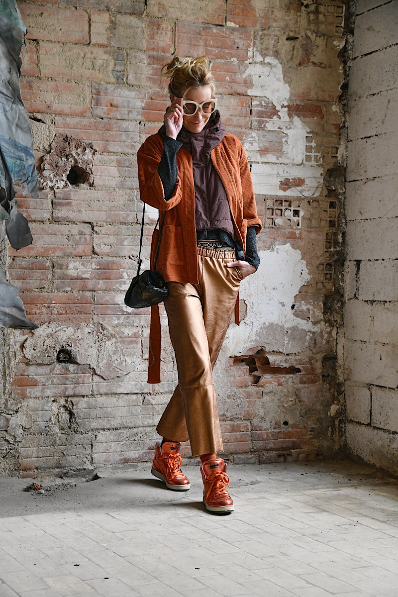 Maevy Mouvement Libre - Pantalon Vegan Cuivre