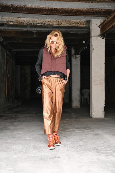 Maevy Mouvement Libre - Pantalon Vegan Cuivre