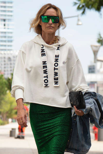 Newtone - Sweatshirt  Bloomer Bleed Off White