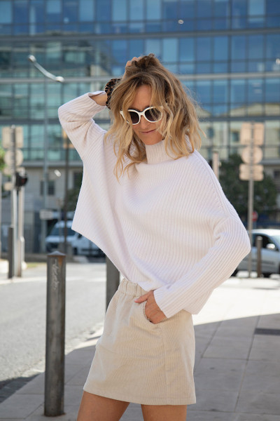 Maevy Mouvement Libre - Jupe Mini Vogue Velvet Craie