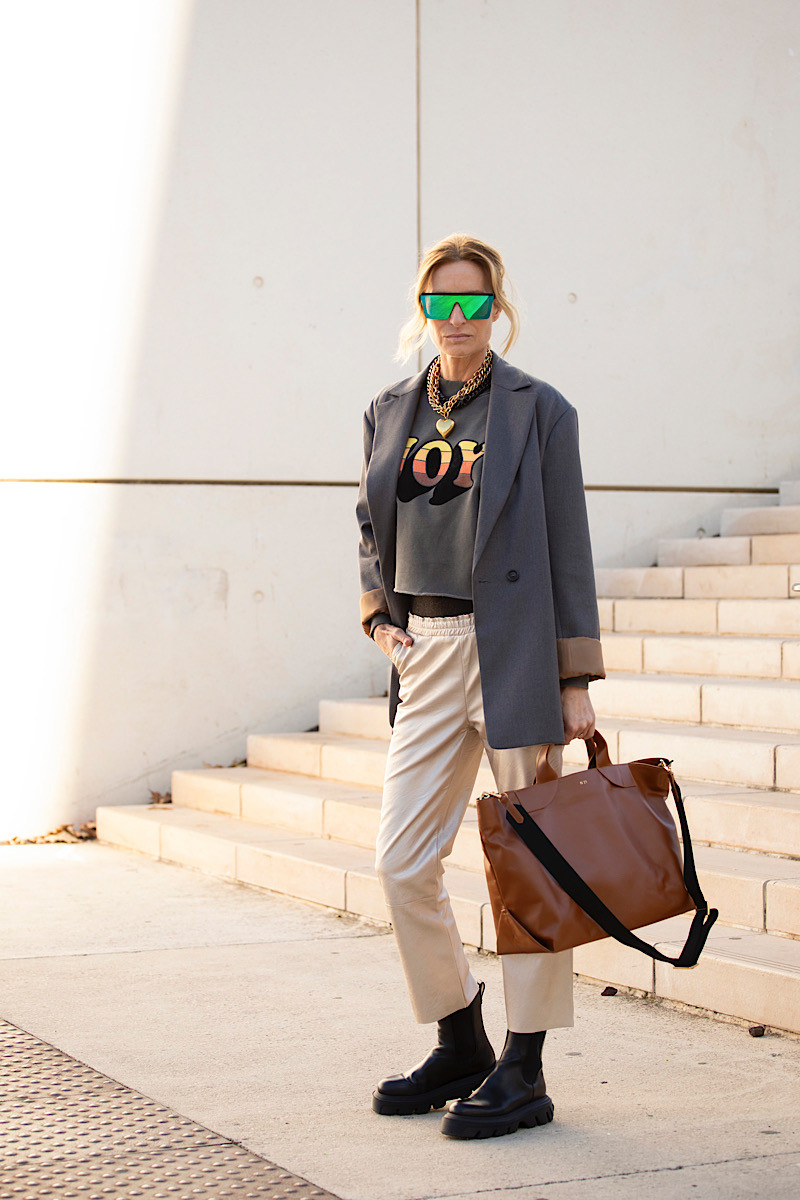 Maevy Mouvement Libre - Pantalon Vegan Champagne