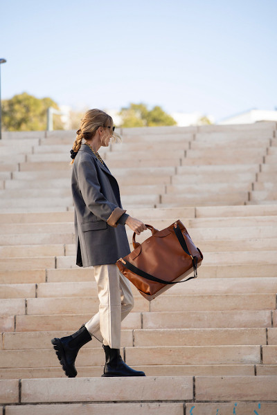 Maevy Mouvement Libre - Pantalon Vegan Champagne