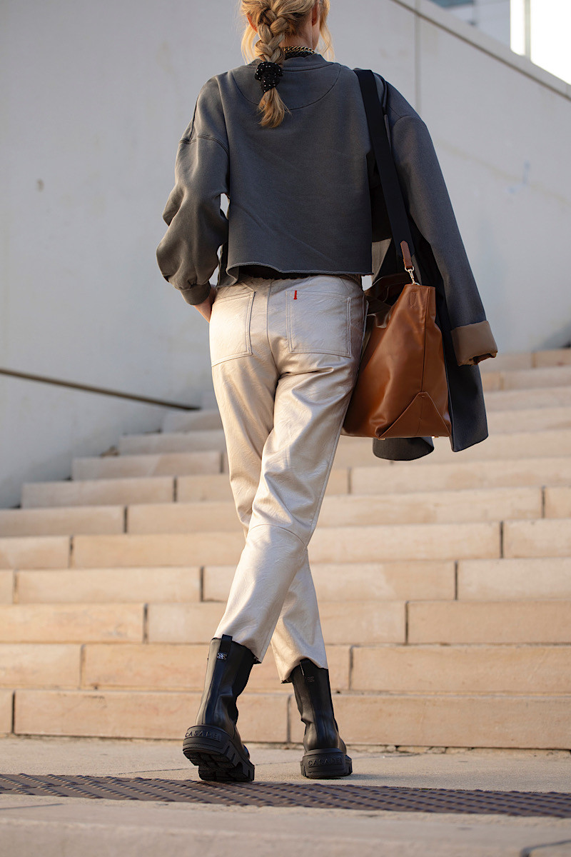 Maevy Mouvement Libre - Pantalon Vegan Champagne