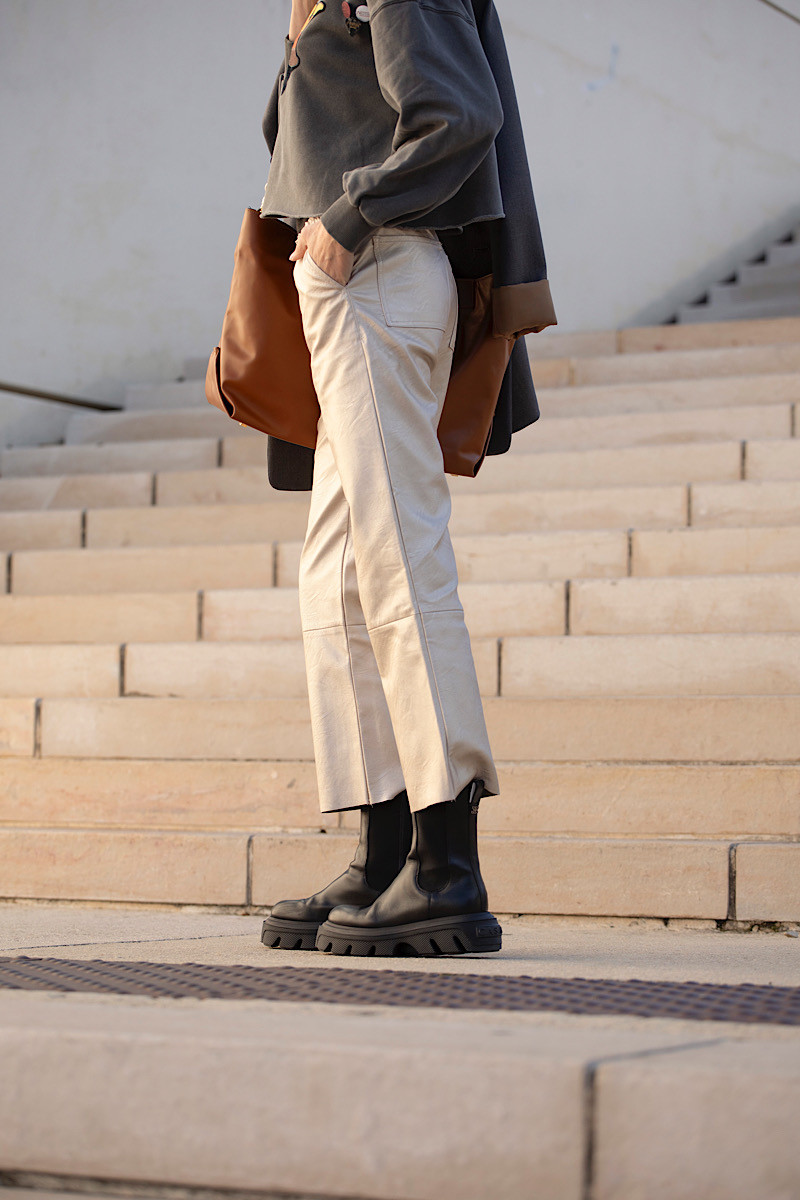 Maevy Mouvement Libre - Pantalon Vegan Champagne