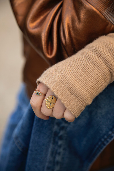 LOUISE HENDRICKS - Bague Bazile Black