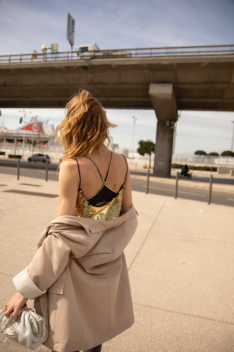 La Nouvelle - Brassière Angèle Noir Lurex