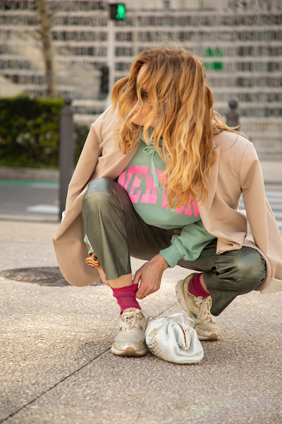 ALTO MILANO - Chaussettes Camilla Rosa Geranio