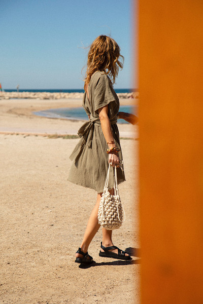 Maison Saint Julien - Robe Courte Empire Kaki