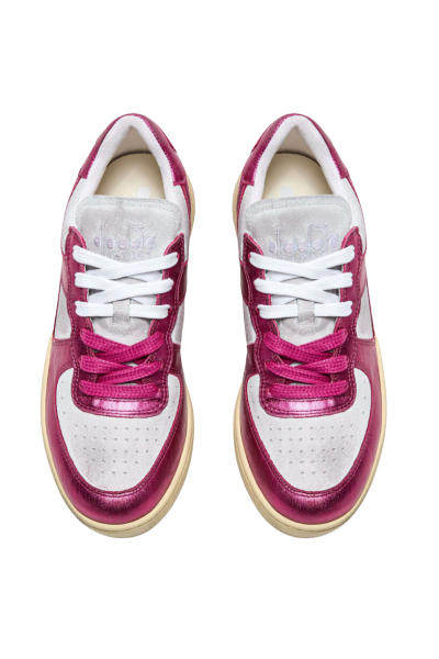 Diadora - Baskets Low Metal Pigskin Used WN Bianco/Viola