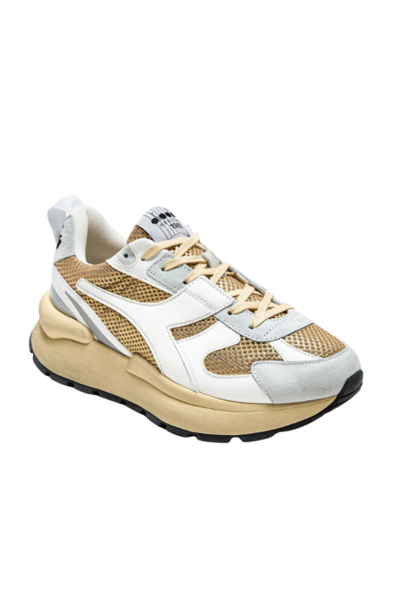 Diadora - Baskets Mercury Elite Urban Blanc /Or
