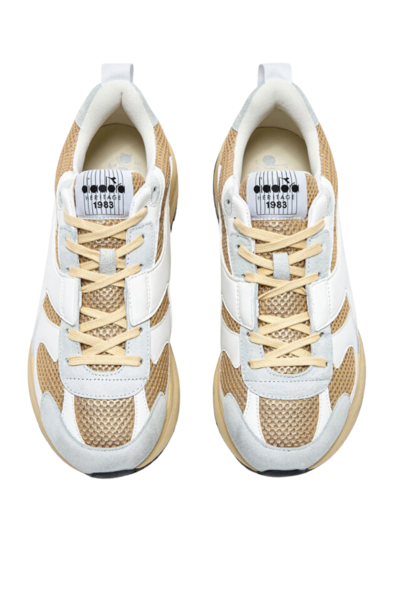 Diadora - Baskets Mercury Elite Urban Blanc /Or