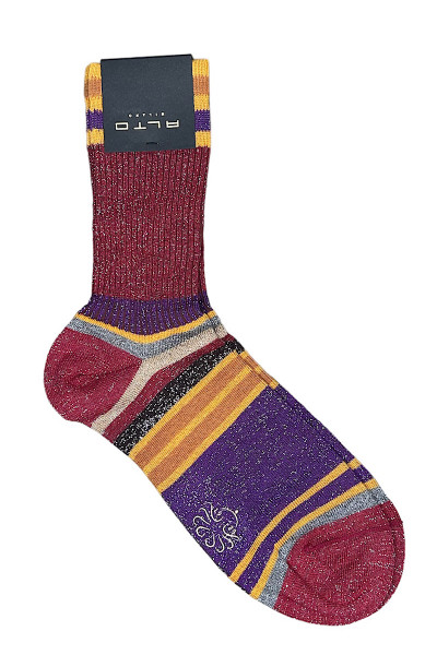 ALTO MILANO - Chaussettes Chapo Bordeaux