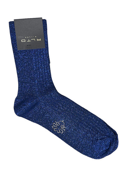 ALTO MILANO - Chaussettes Donna Corto Blue Royal
