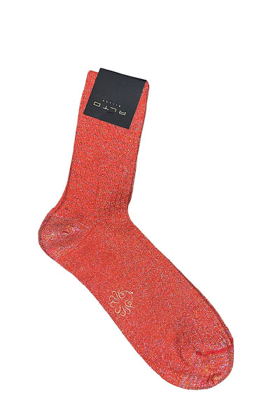 ALTO MILANO - Chaussette Zoe Coton Rose Anthique