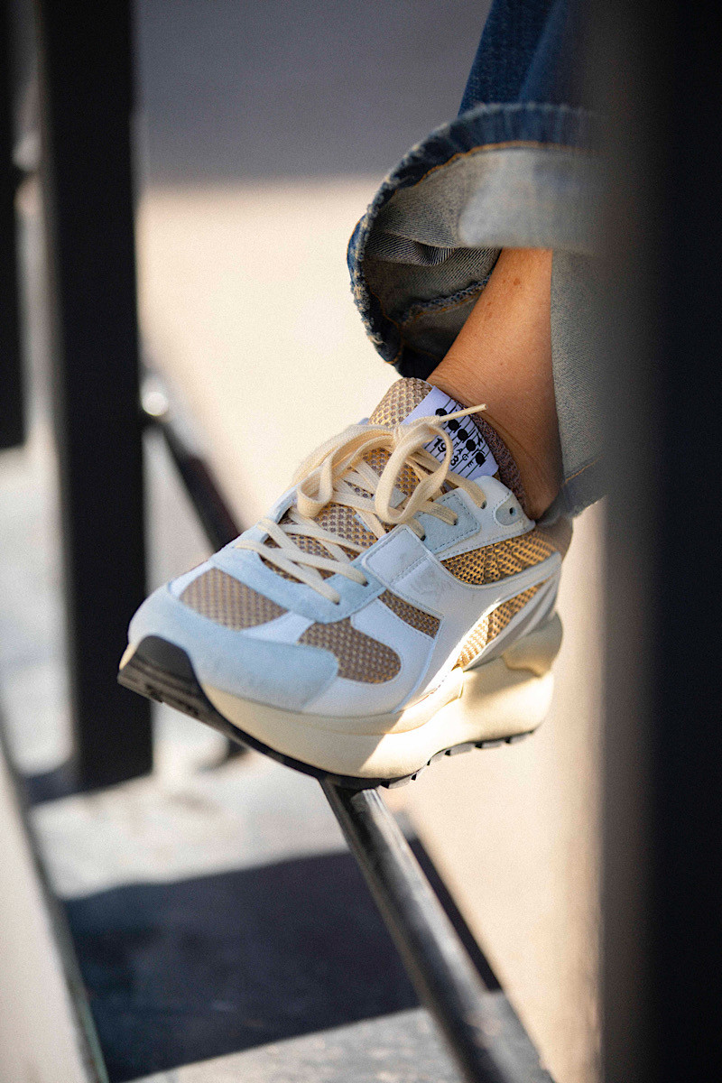 Diadora - Baskets Mercury Elite Urban Blanc /Or