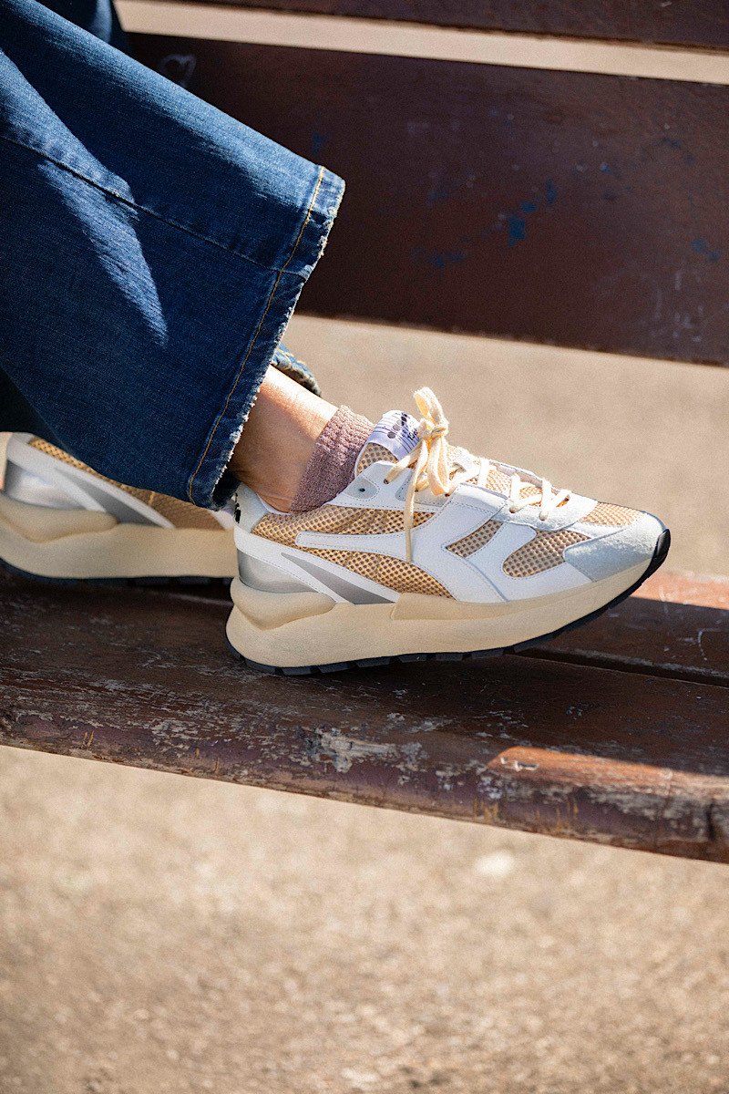 Diadora - Baskets Mercury Elite Urban Blanc /Or