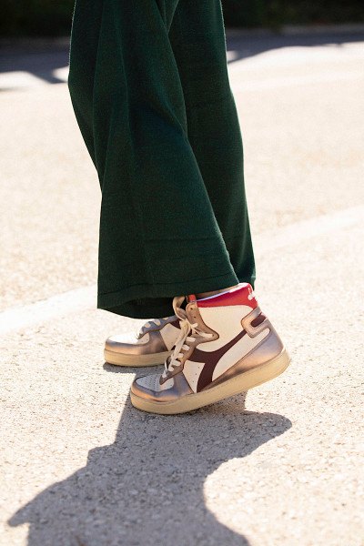 Diadora - Baskets Metal Mix Used Crete Gris