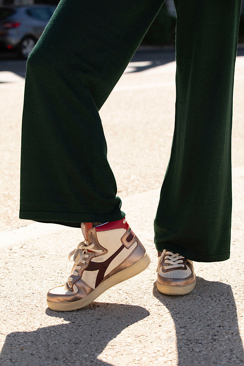 Diadora - Baskets Metal Mix Used Crete Gris