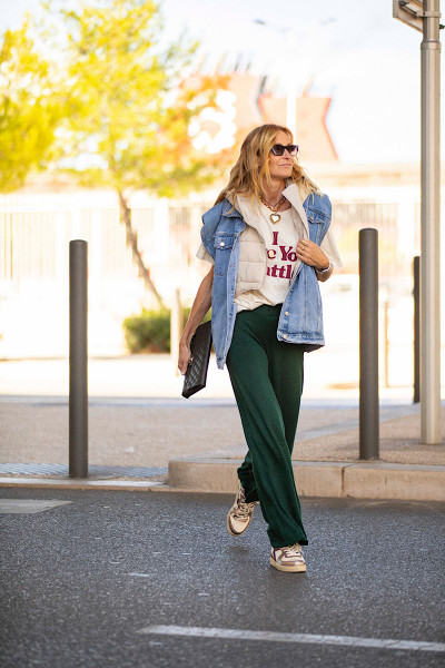 Karma Koma - Pantalon Grease Long Green