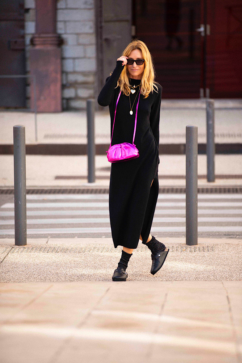 Scholl - Sabots Sheepskin Black