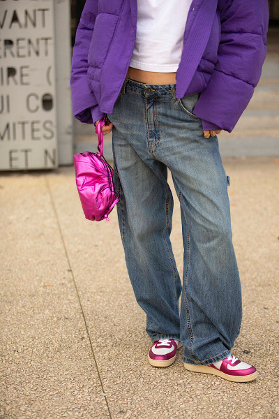 Diadora - Baskets Low Metal Pigskin Used WN Bianco/Viola