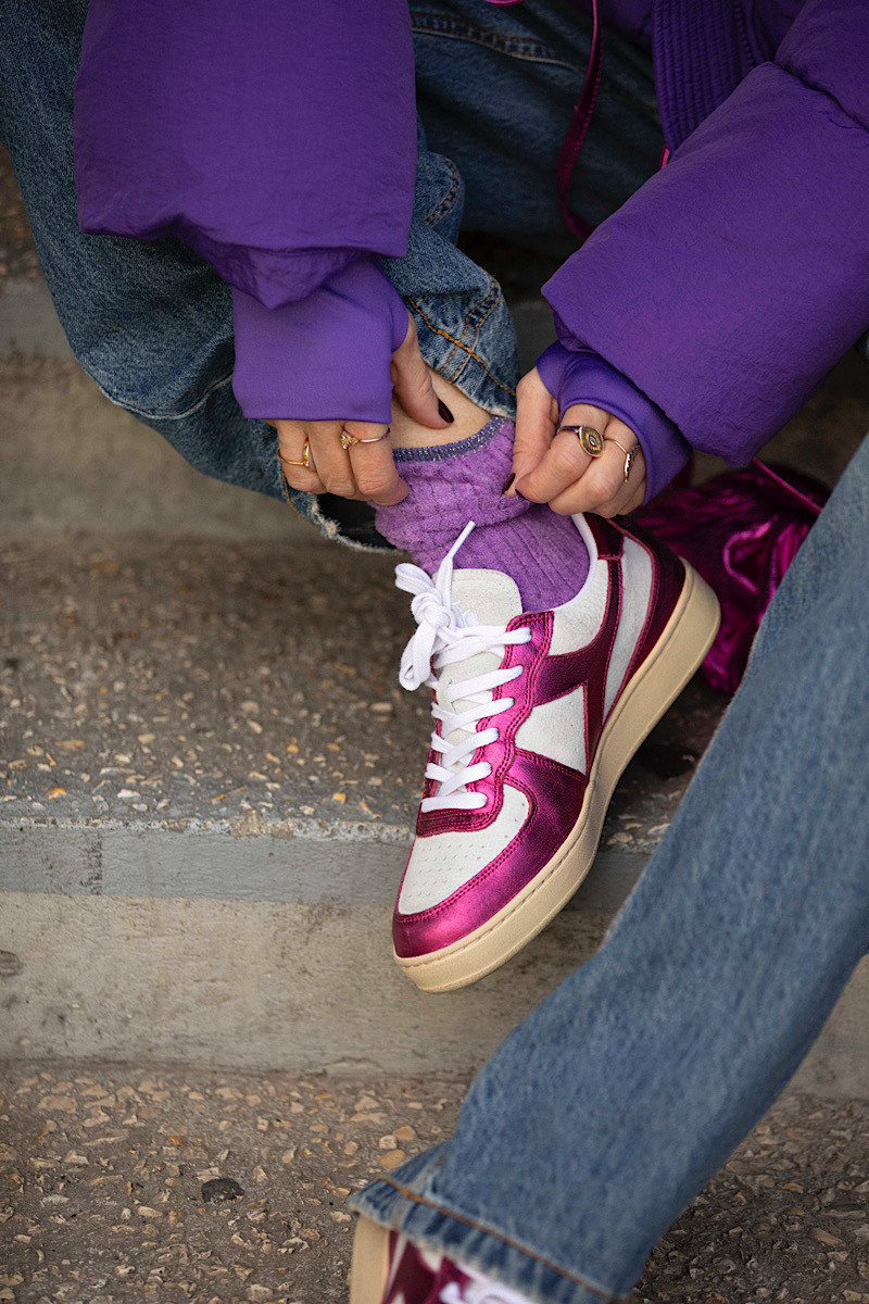 ALTO MILANO - ALTO MILANO Chaussettes Susan Short Viola