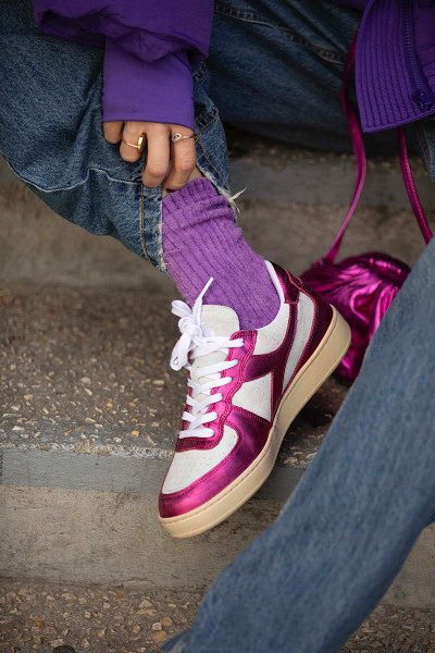 ALTO MILANO - ALTO MILANO Chaussettes Susan Short Viola