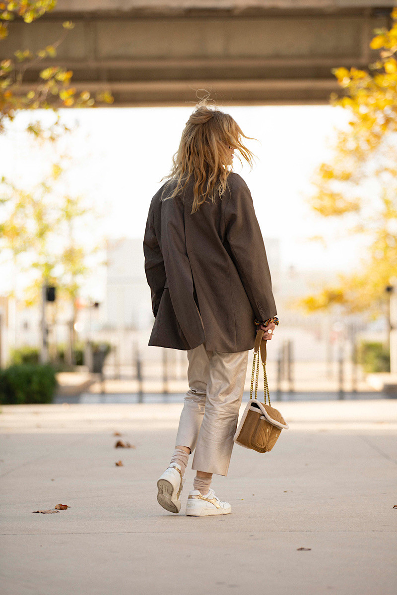 Maevy Mouvement Libre - Pantalon Vegan Champagne