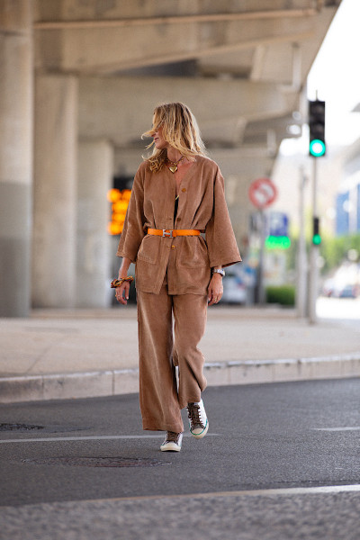 Maevy Mouvement Libre - Pantalon Vintage Nuts Velours