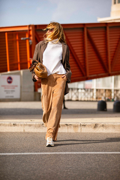 Maevy Mouvement Libre - Pantalon Vintage Nuts Velours