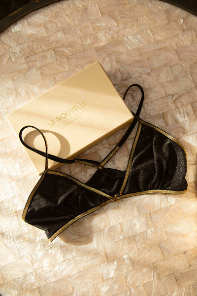 La Nouvelle - Brassière Angèle Noir Lurex