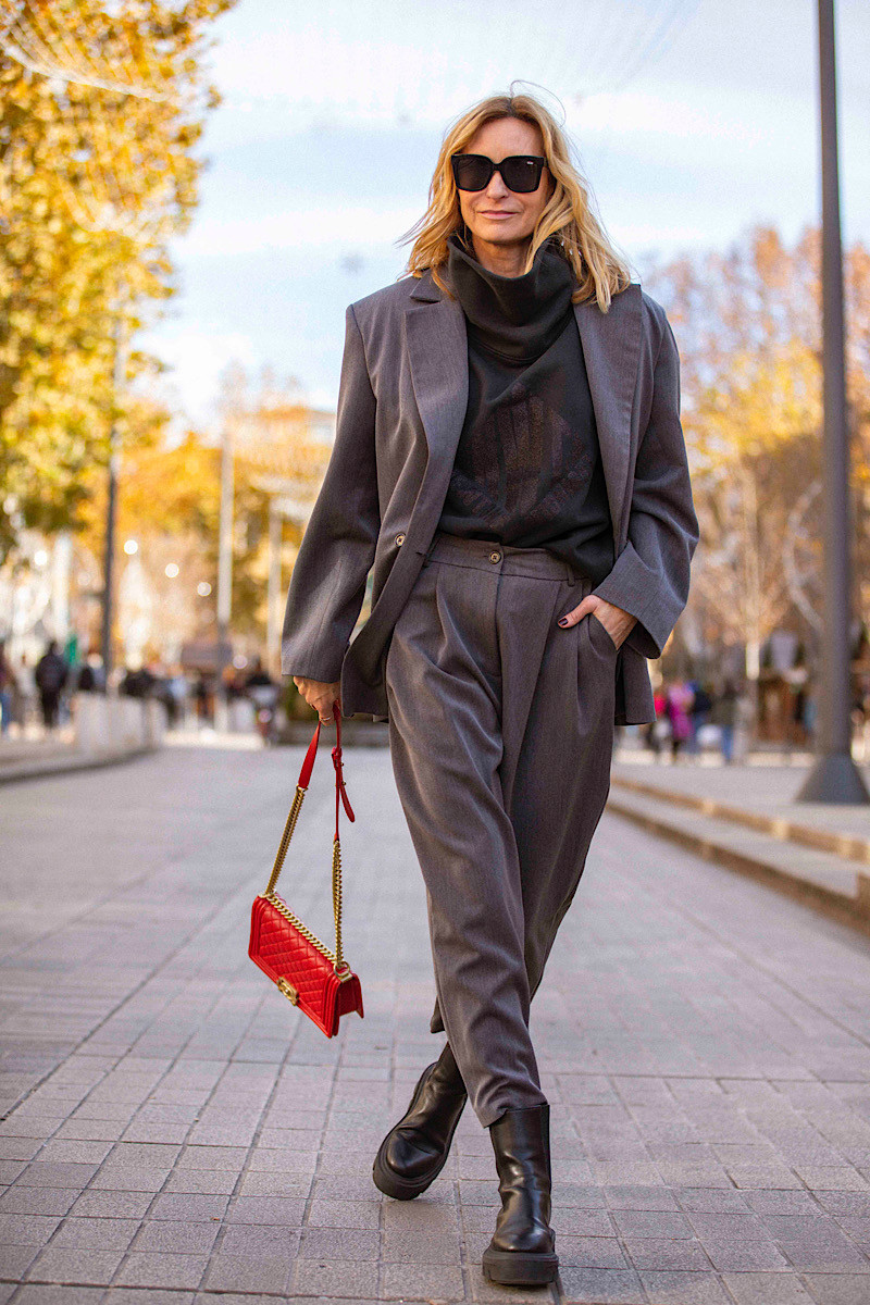 Madone - Pantalon Manhattan Gris