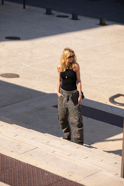 Souvenir - Top Slim Côtelé Noir