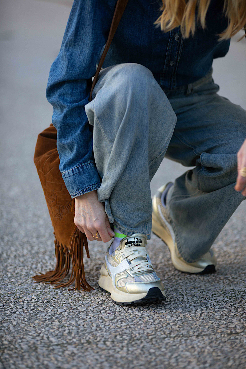 Diadora - Baskets Mercury Elite Doré