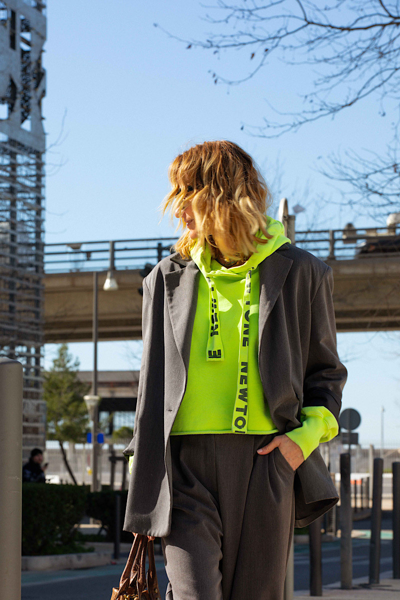 Newtone - Sweatshirt  Bloomer Bleed Neon Yellow