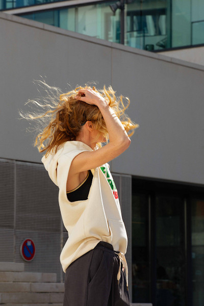 Newtone - Sweatshirt Agger City Natural Sans Manches (2)