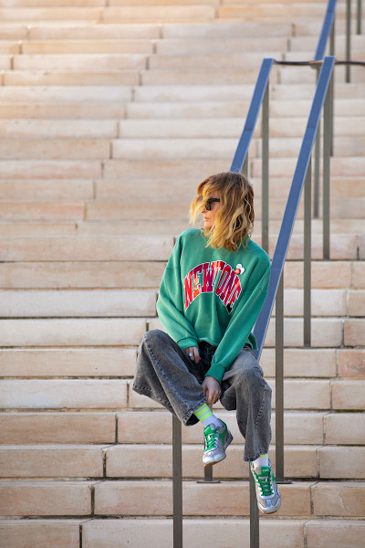 Diadora - Baskets Equipe Argent/Vert