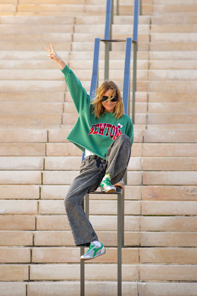 Diadora - Baskets Equipe Argent/Vert