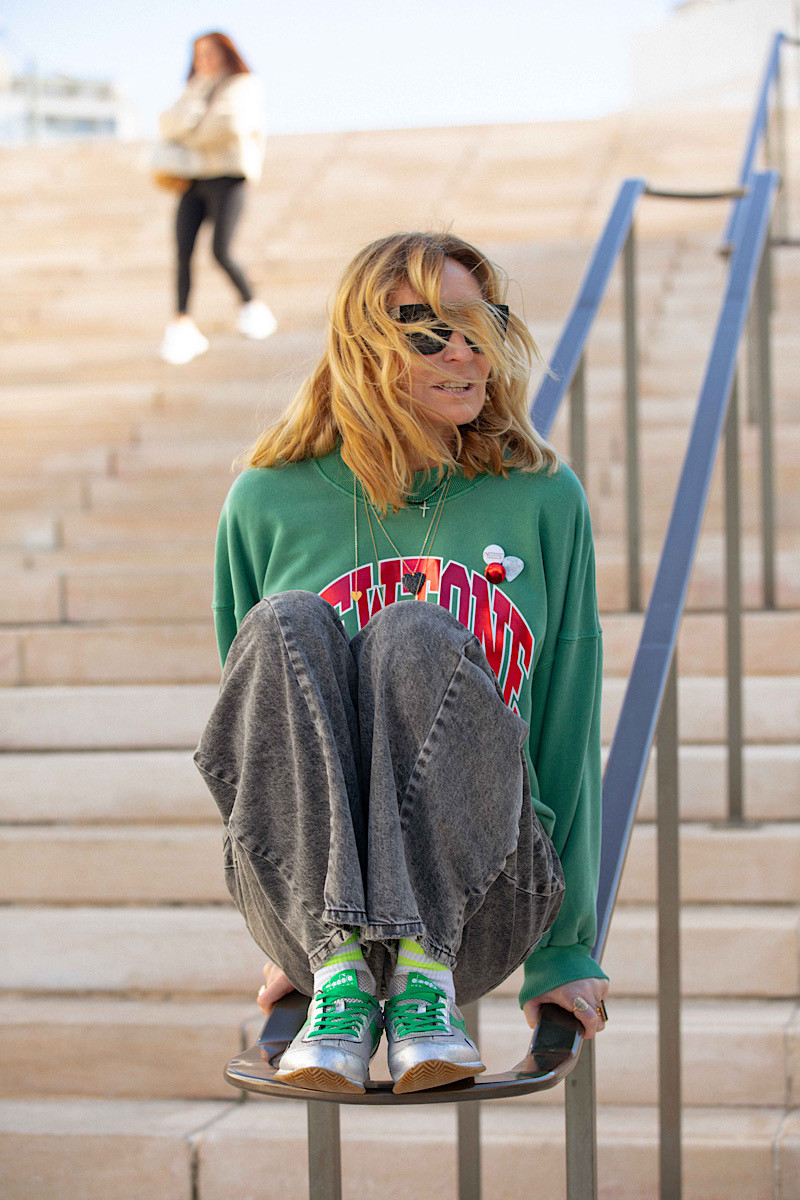 Diadora - Baskets Equipe Argent/Vert