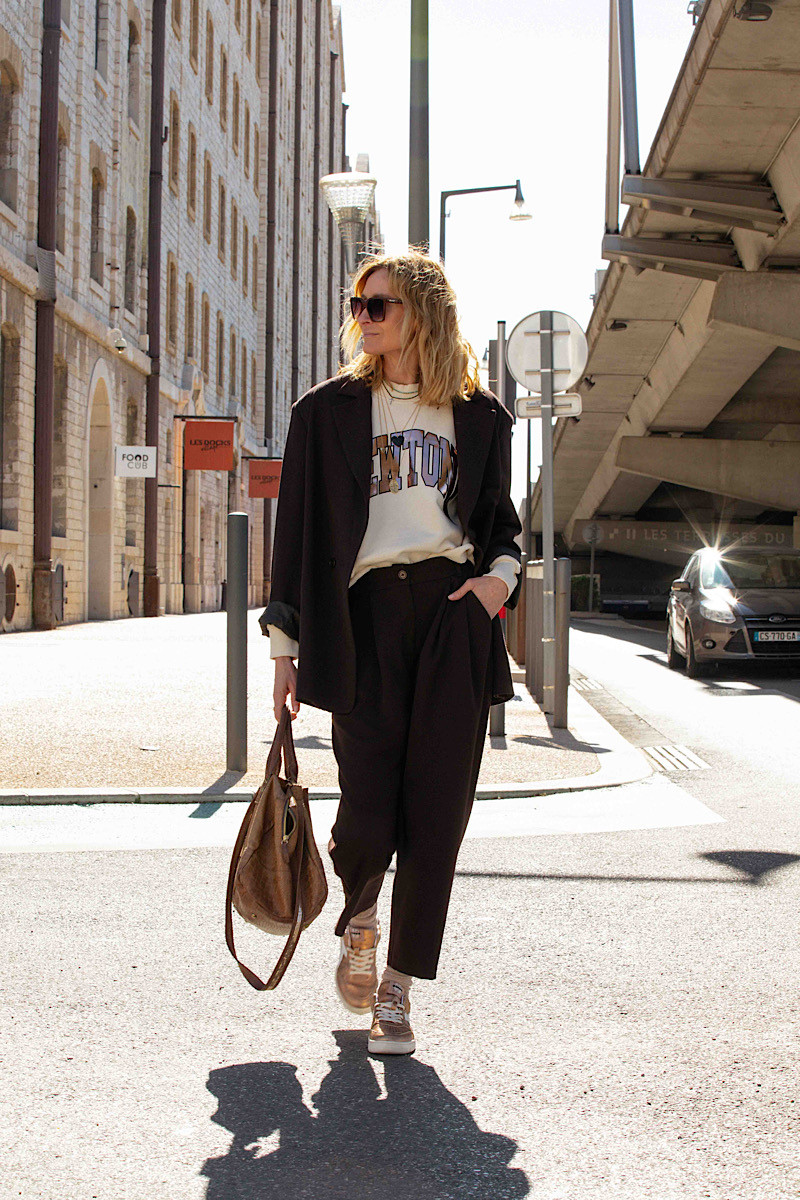 Madone - Pantalon Manhattan Marron