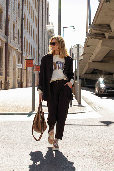 Madone - Pantalon Manhattan Marron