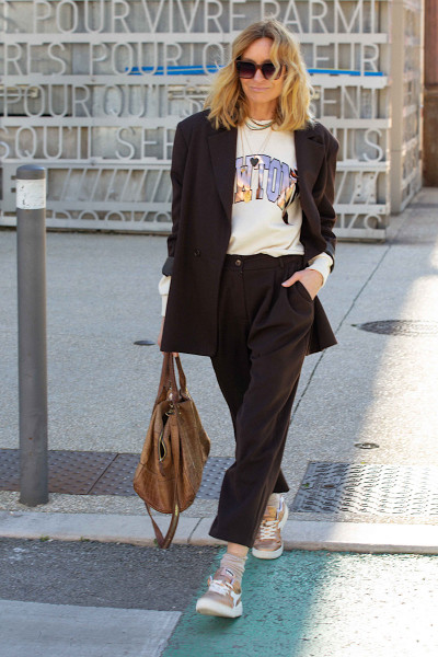 Madone - Pantalon Manhattan Marron