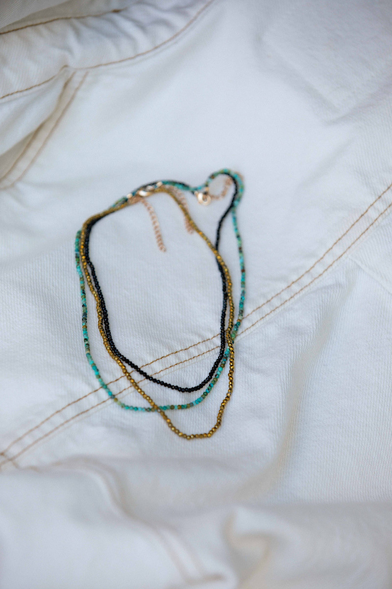 LDC - Collier Perles Onyx Noir