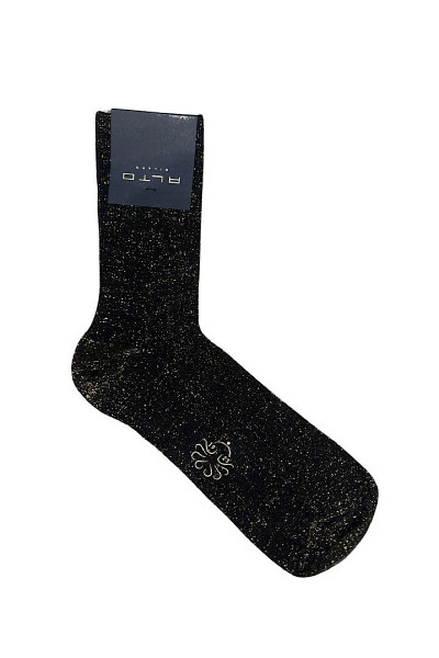 ALTO MILANO - Chaussettes Donna Corto Nero Oro