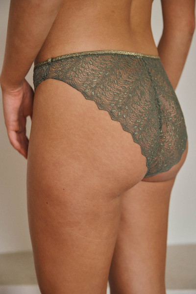 La Nouvelle - Culotte Charles Kaki Lace
