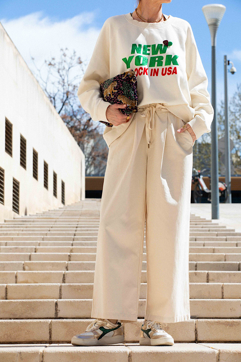 LABDIP - Pantalon Terry Beige