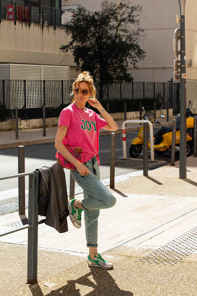 Newtone - Tshirt Starlight Joy Fushia