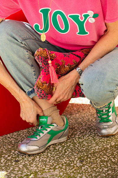 Diadora - Baskets Equipe Argent/Vert