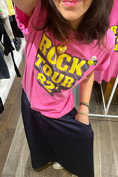 Newtone - Tshirt Trucker Tour Fuschia