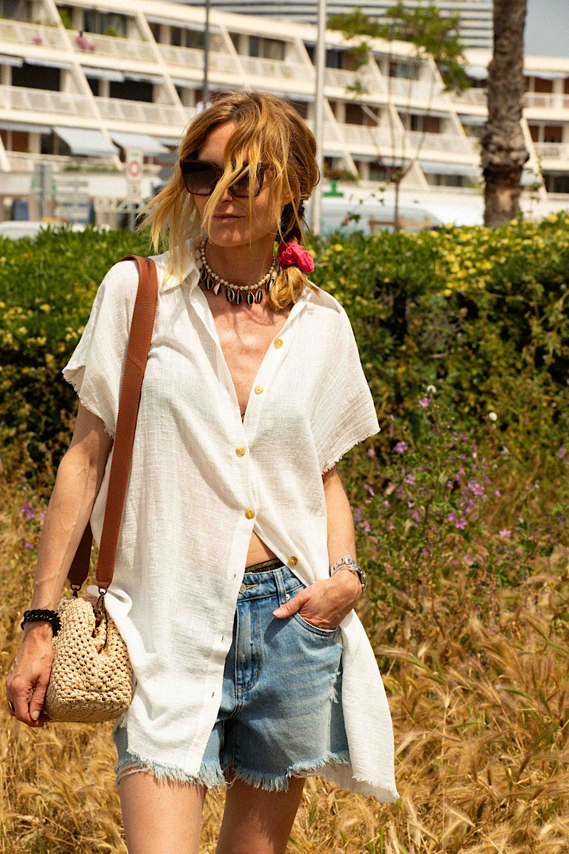 Maison Saint Julien - Robe Courte Mykonos Off White